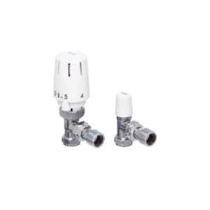 THERMOSTATIC RADIATOR VALVE SET 10mm /8mm TRV with LOCKSHIELD