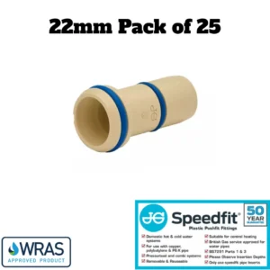 JG Speedfit 22mm Superseal Pipe Insert – WRAS Approved (Pack of 25)