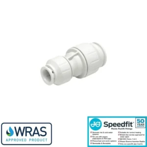 JG Speedfit 22x15mm Reducing Coupler / Pushfit Straight Connector 5pk PEM202215W