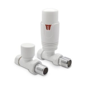 Kartell Straight TRV 15mm Designer Radiator Valves with Lockshield 1/2" x 15mm