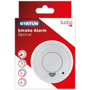 STATUS Photoelectric Smoke Alarm Easy To Installation With Battery Included
