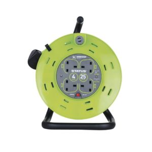 Status 25M Extension Lead Reel 4 Way - 13A Cable Socket