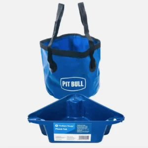 Pit Bull Folding Bucket 11L Radiator Draining Plumbing Bucket & Flexi Plumb Tub